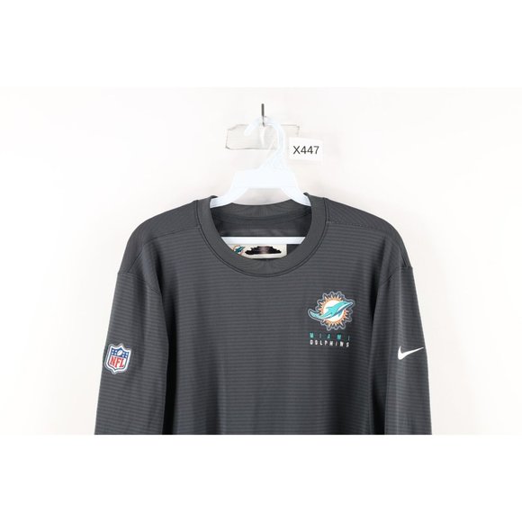 Nike On Field Mens M Team Issued Miami Dolphins Football Crewneck Sweatshirt - Picture 2 of 13